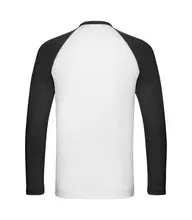 Чоловіча двоколірна футболка LONG SLEEVE FRUIT OF THE LOOM - TH Білий/Чорний 5XL