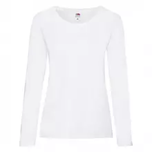 Жіноча футболка з довгим рукавом  LADY-FIT FRUIT OF THE LOOM - 30 Білий M