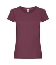 Жіноча легка футболка ORIGINAL T LADY-FIT FRUIT OF THE LOOM - 41 Бордовий XS
