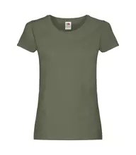 Жіноча легка футболка ORIGINAL T LADY-FIT FRUIT OF THE LOOM - 59 Оливковий XL