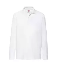 Дитяче поло з довгим рукавом 65/35 FRUIT OF THE LOOM - 30 Білий 104 (3-4)