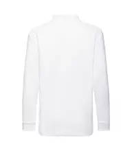 Дитяче поло з довгим рукавом 65/35 FRUIT OF THE LOOM - 30 Білий 128 (7-8)