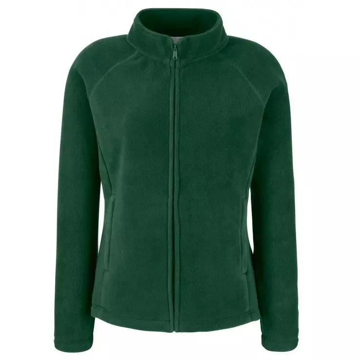 Жіноча флісова кофта на замку Full zip LADY-FIT FRUIT OF THE LOOM - 38 Темно-Зелений S
